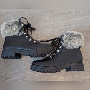 Sun & Stone Black Orlando Lug Sole Boots Size 7.5 EUC!